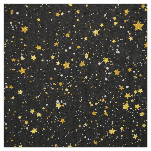 Tissu Étoiles d'or (Échantillon)