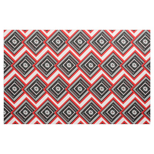 Tissu Étoiles et Carré Chevron Fabric (Fat Quarter)