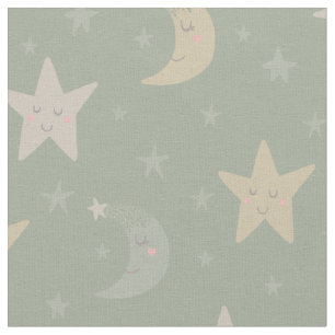 Tissu Étoiles et lunes