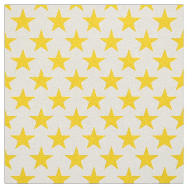 Tissu étoiles jaune crème (Échantillon)