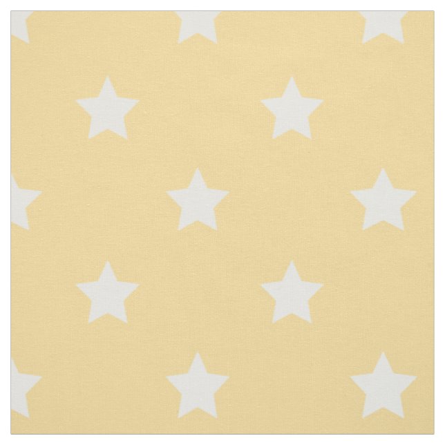 Tissu : Étoiles jaunes et de blanc (Échantillon)