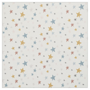 Tissu Étoiles rayées Bleu Dusty Baby Muted Baby Nursery