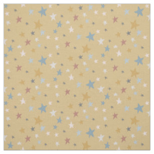 Tissu Étoiles rayées de terre jaune Pépinière dorée