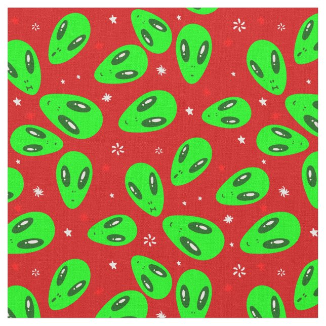 Tissu étoiles rouges aliens (Fermer)