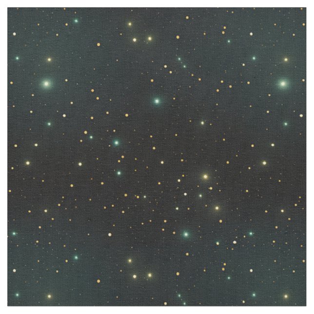 Tissu Étoiles sur fond noir (Fermer)