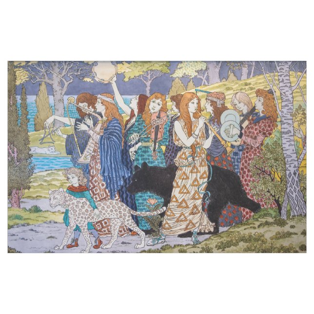Tissu Eugene Grasset - Panneau Décoratif Harmonie (Yard)