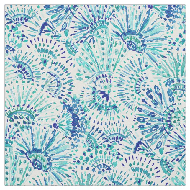 Tissu ÉVENTEZ la copie côtière bleue de PLAN (Échantillon)