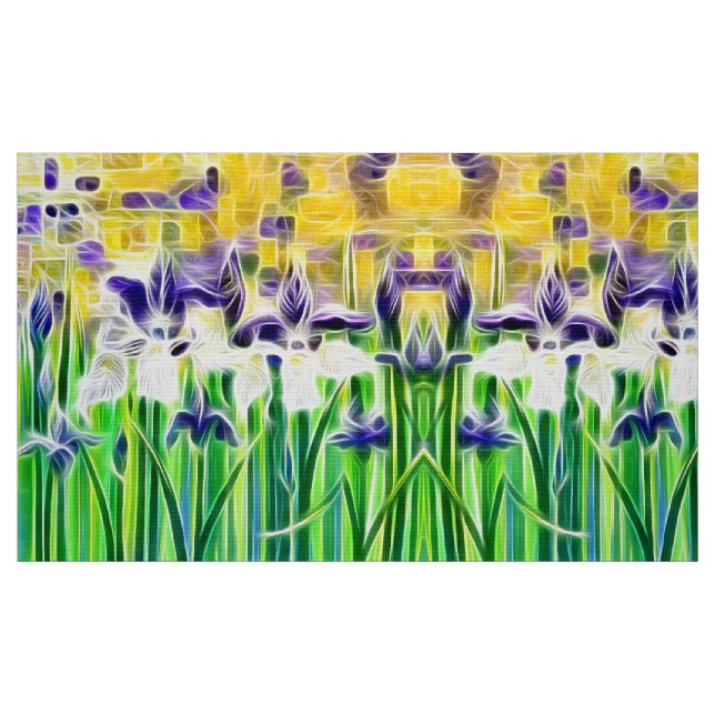 Tissu Exotic Iris’s of Summer  (Fat Quarter)