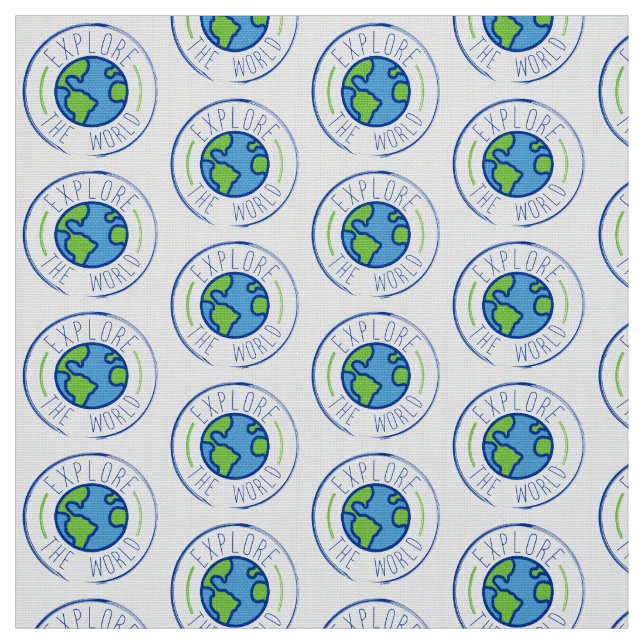 Tissu explorer le monde autocollant voyage (Échantillon)