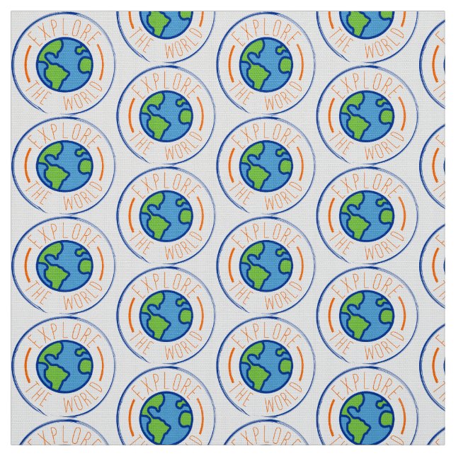 Tissu Explorez l'autocollant de voyage du monde (Échantillon)