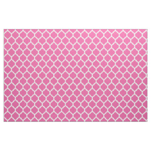 Tissu Expressions Gras Pink Marocain Quatrefoil Motif