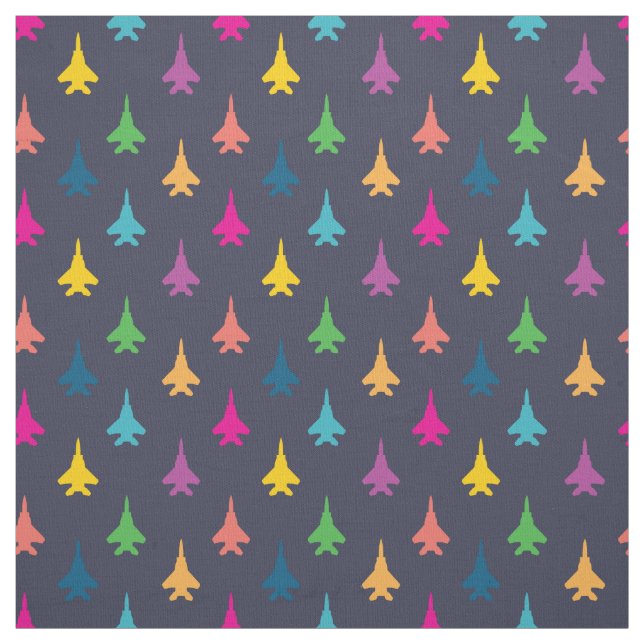 Tissu F-15E Strike Eagle Fighter Jets Motif Arc-en-ciel (Échantillon)
