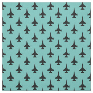 Tissu F-16 Viper Fighter Jet Motif noir