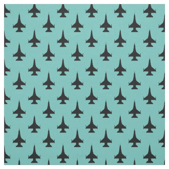 Tissu F-16 Viper Fighter Jet Motif noir (Échantillon)