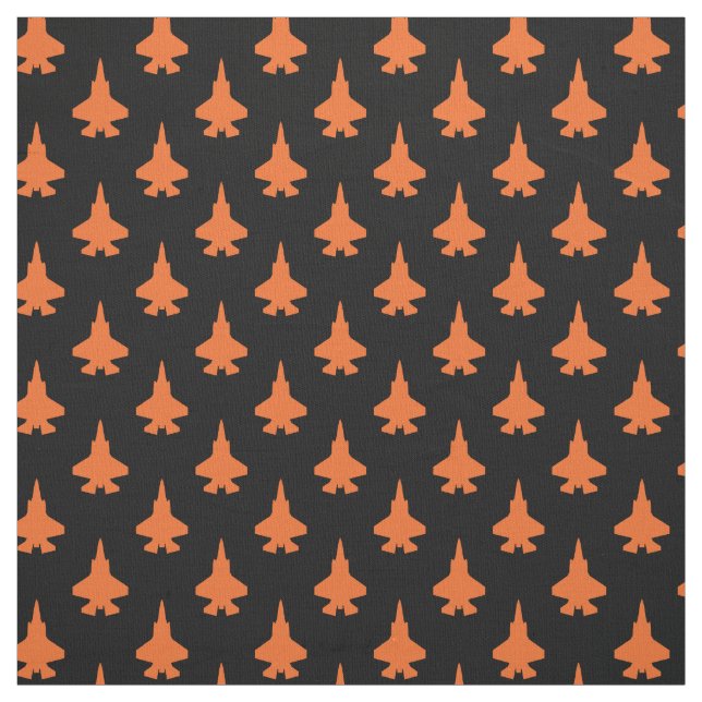 Tissu F-35 Éclair 2 Jets de chasse Motif Orange (Échantillon)