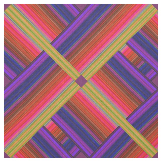 Tissu Fabric Abstrait moderne Rainbow 3D (Échantillon)