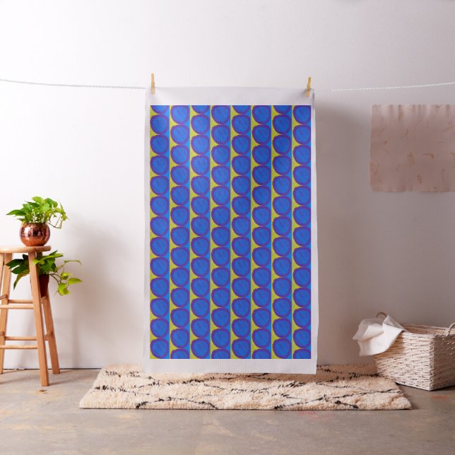 Tissu fabric Blue purple yellow star (In Situ)
