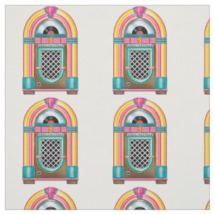 Tissu Fabric - Boîte de juke-box Pop Art
