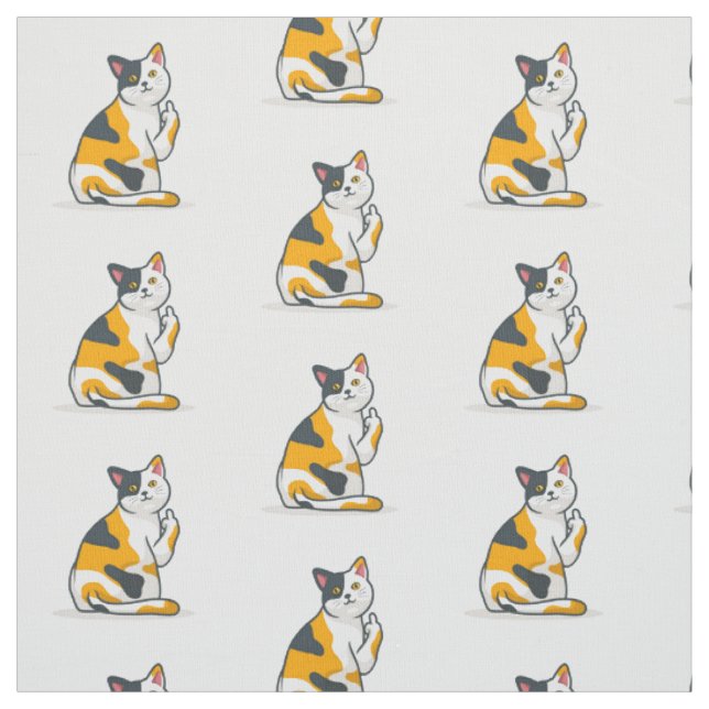 Tissu Fabric de chats amusant (Échantillon)