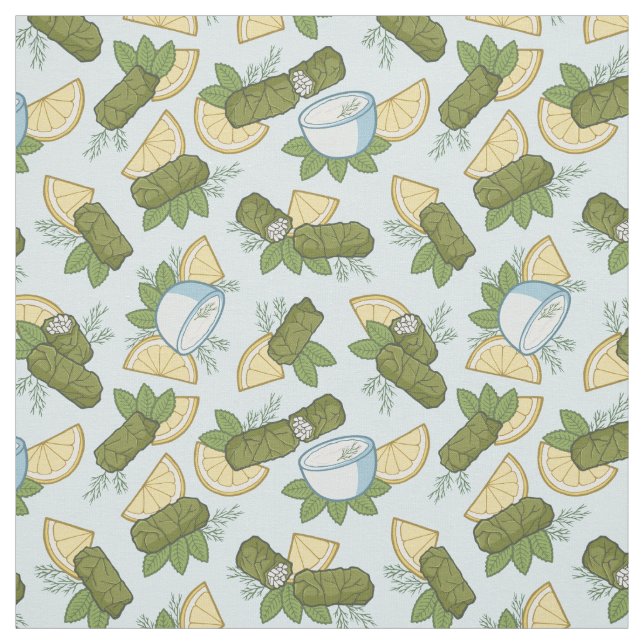 Tissu Fabric de Dolmadakia Motif (Échantillon)