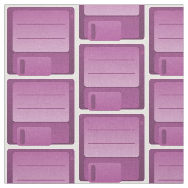 Tissu Fabric de Motif de disquette violet (Échantillon)