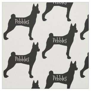Tissu Fabric de race de chien Basenji personnalisé