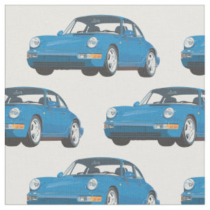 Tissu Fabric de voiture de sport bleu Vintage