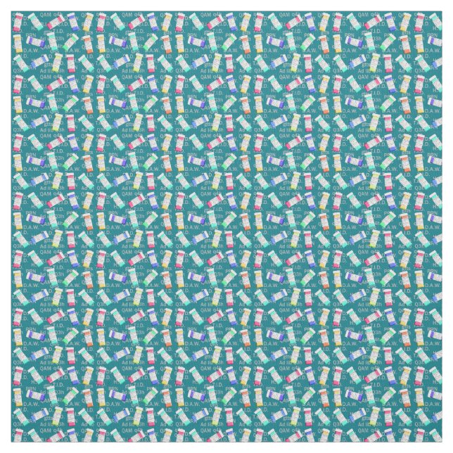 Tissu Fabric du pharmacien Turquoise Bleu (Échantillon)