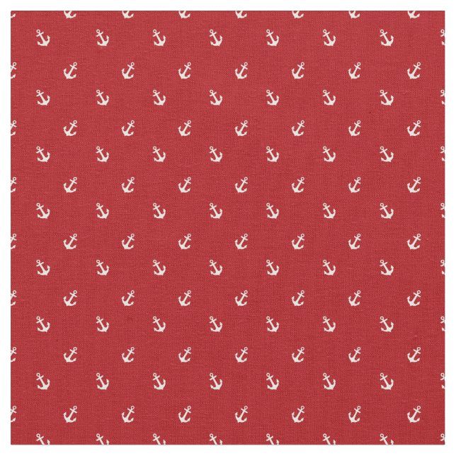 Tissu Fabric Motif Ancre (Fermer)