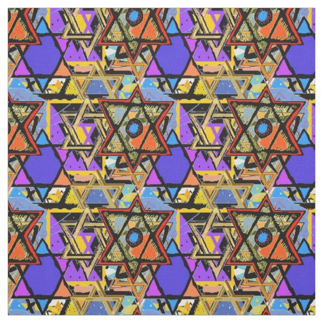 Tissu Fabricants à Customise Judaïque - Mogen David Cade (Échantillon)