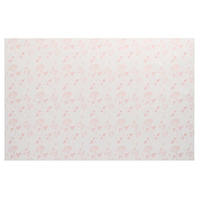 Tissu Fabricants - Fleurs roses et blanc cassé - Cadeau (Fat Quarter)