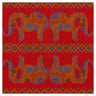 Tissu Fabricants - Linge naturel - Eléphants