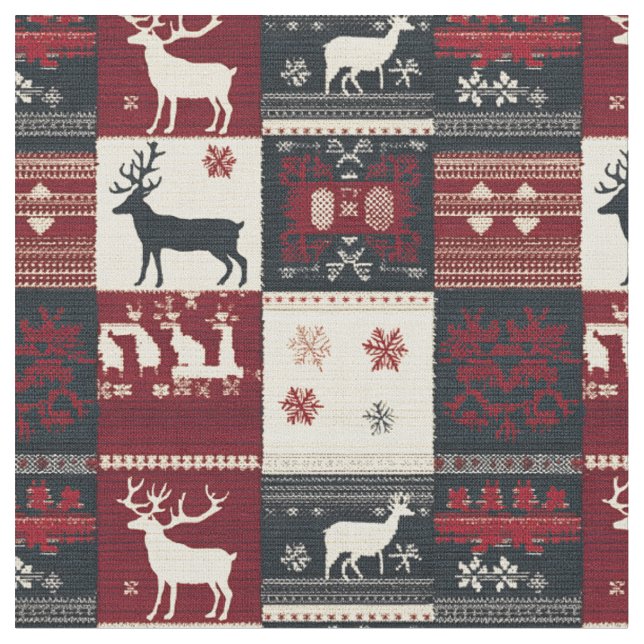 Tissu Fair Isle Patchwork | Renard rustique (Fermer)