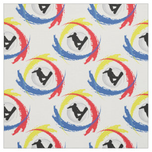 Tissu Faire du surf des neiges l'emblème tricolore