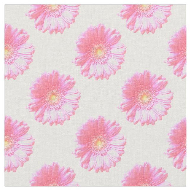 Tissu Faisée de gerbera rose pâle (Fermer)