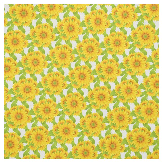 Tissu fait sur commande de tournesols (Échantillon)