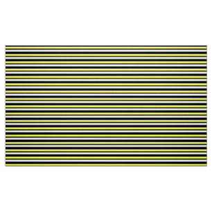 Tissu fait sur commande jaune et noir rayé