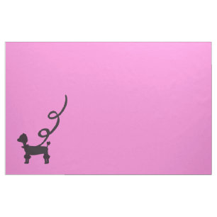 Tissu Faites un rose de jupe de caniche