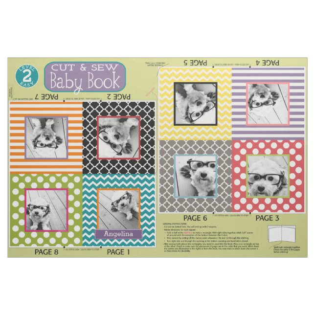 Tissu Faites votre propre livre photo pour bébé doux - C (Fat Quarter)