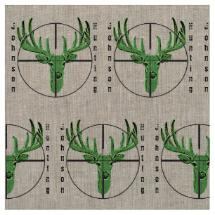 Tissu Faites votre propre logo de chasse de cerfs