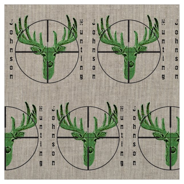 Tissu Faites votre propre logo de chasse de cerfs (Échantillon)