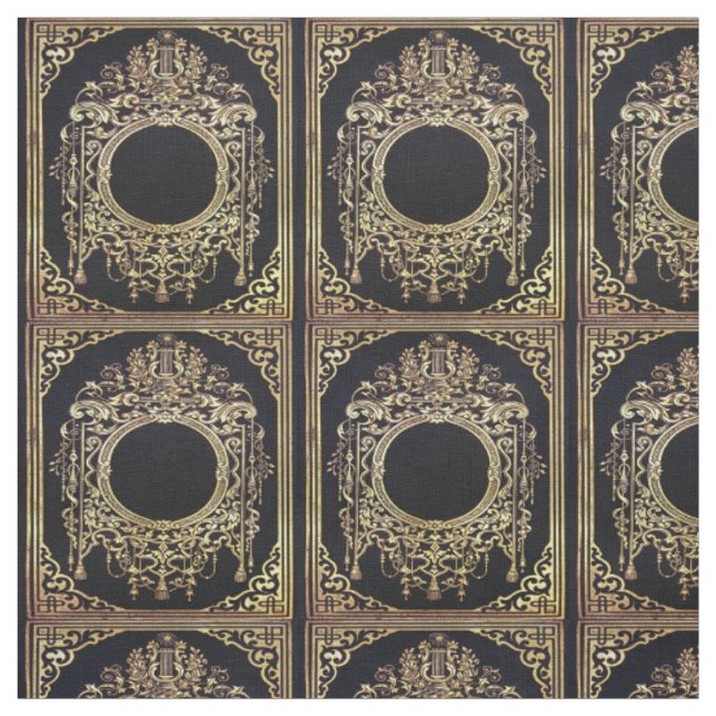 Tissu Falln Ornate Gold Frame (Parfait pour un Monogramm (Échantillon)