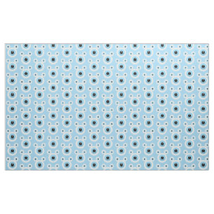 Tissu Fantaisie face d'ours blanc