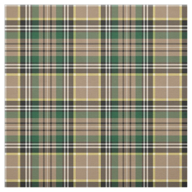 Tissu Farrell Tartan Motif Tan Irish Plaid (Échantillon)