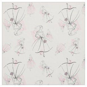 Tissu Fashion Bride groupe rose Multi petit motif