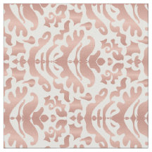 Faux Rose Gold Damask Patte