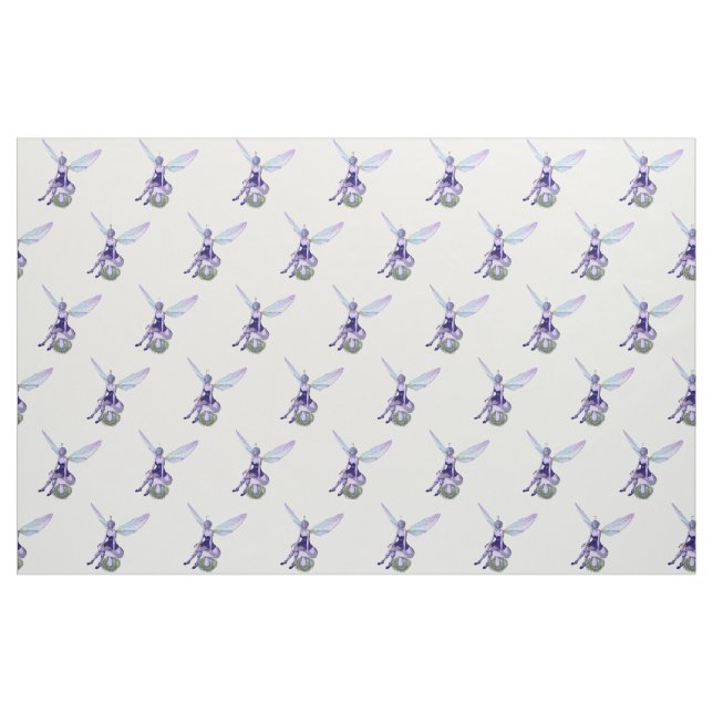 Tissu Fée violette Whimsical sur champignon (Fat Quarter)