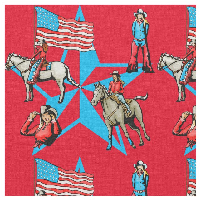 Tissu Femelles À Drapeau Et Étoile (Fermer)