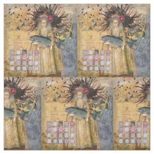 Tissu Femme Poissons Vintage Gothique Classique