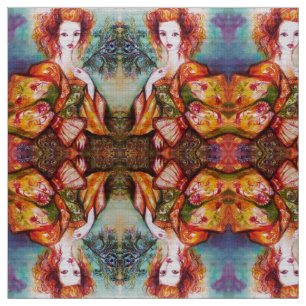 TISSU FEMME ROMANTIQUE AVEC PÂTE DE PEACOCK ÉCLANTE